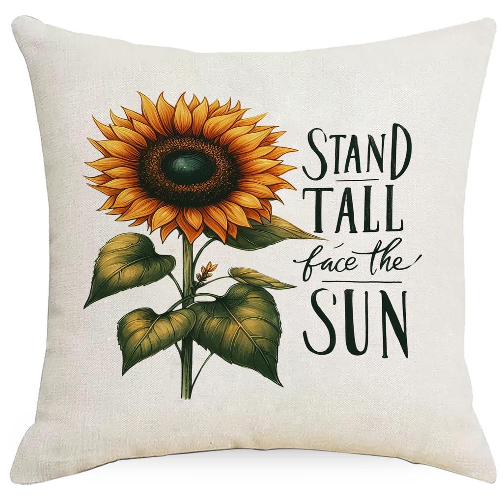 Sunflower Pillow Case European and American Style Home Sofa Pillow Combination Color Sofa Pillow
