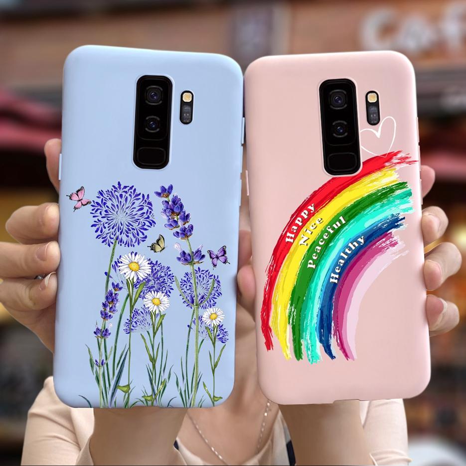For Samsung Galaxy S9 Plus Case S9+ G965F Cute Candy Painted Fundas Matte Cover For Samsung S9 S9+ S 9 Plus Phone Case Soft Bags