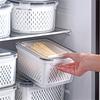 Refrigerator Storage Box for Food Preservation Vegetable and Fruit Organizer Crisper Double Layer Sealing Box with Lid