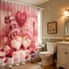 1Pc Valentine'S Day Romantic Goblin Print Waterproof Shower Curtain Partition Privacy Hanging Curtain 12 Hooks Multiple Sizes