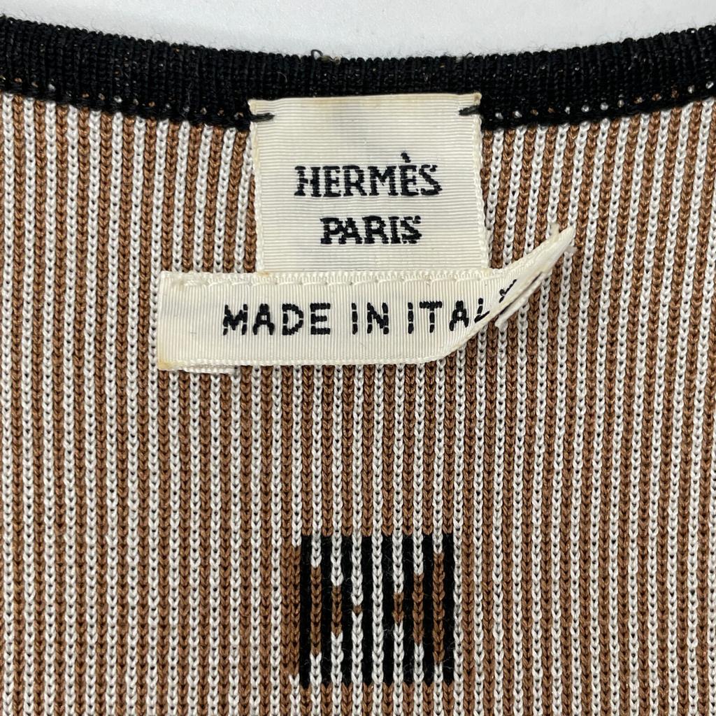 Hermes Black Silk Medall Sleeveless Dress Dress 36 blackUsed