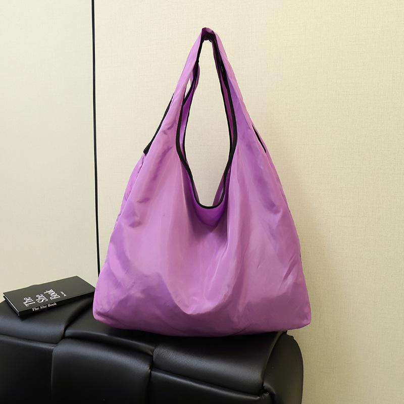 Foldable Large-Capacity U-Shaped Waterproof Polyester Tote Bag for Shopping