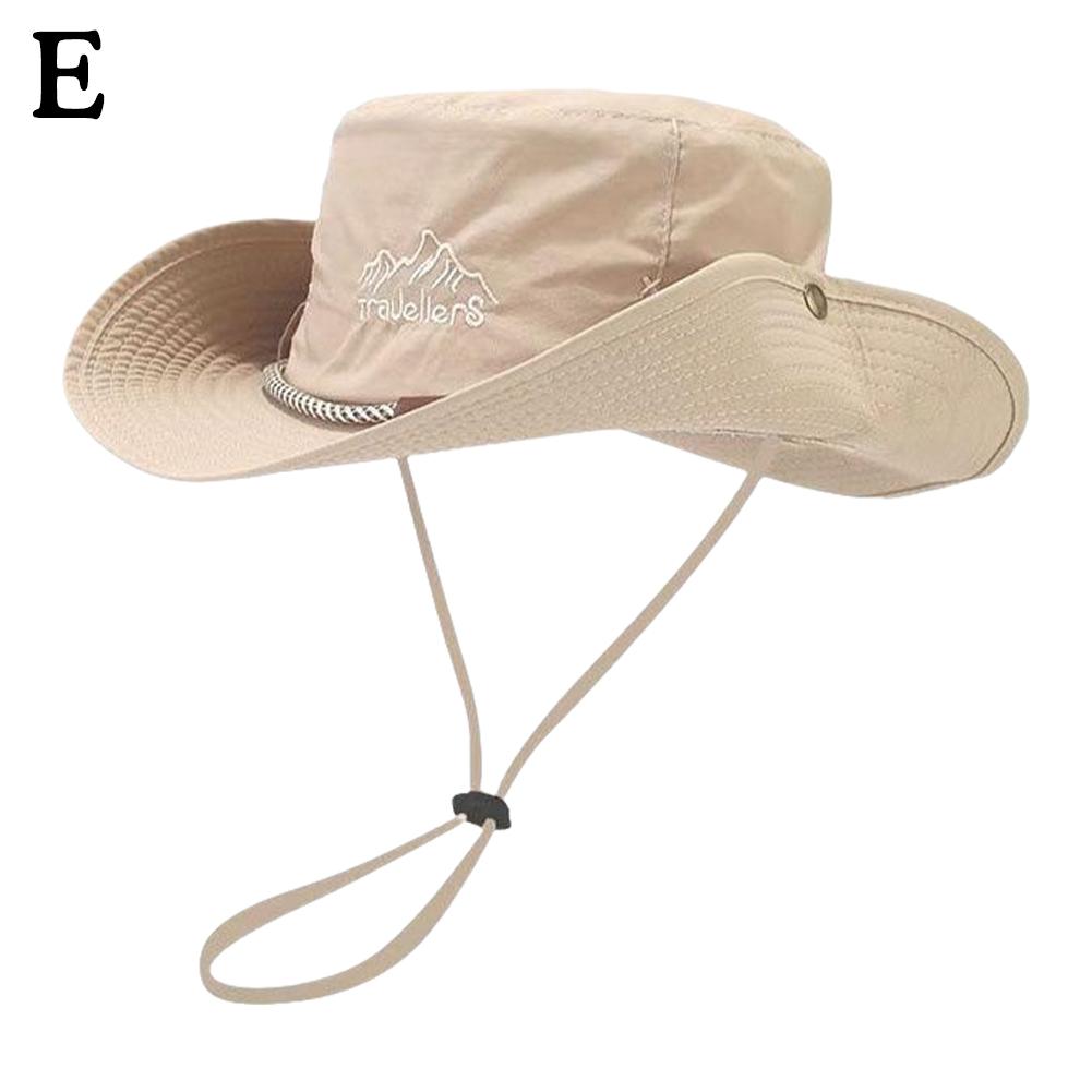 Summer Men's Sunshade Cap Waterproof Quick-drying Breathable Wide Brim Anti-UV Adjustable Outdoor Fishing Hiking Fisherman Hats
