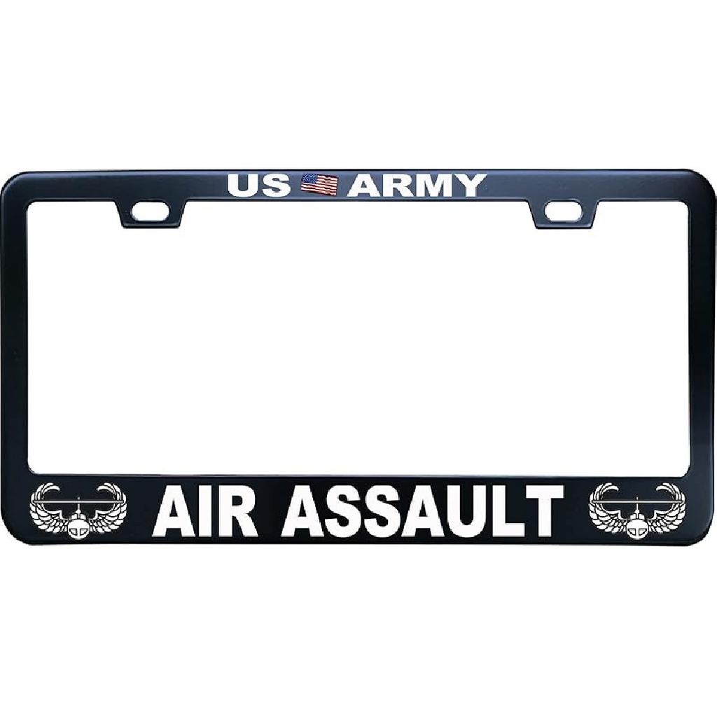 US Army Disabled Veteran License Plate Frames - Metal Car Tag Sign For Women/Men, Standard 6X12 2-Hole And Screws Fits US & Canada