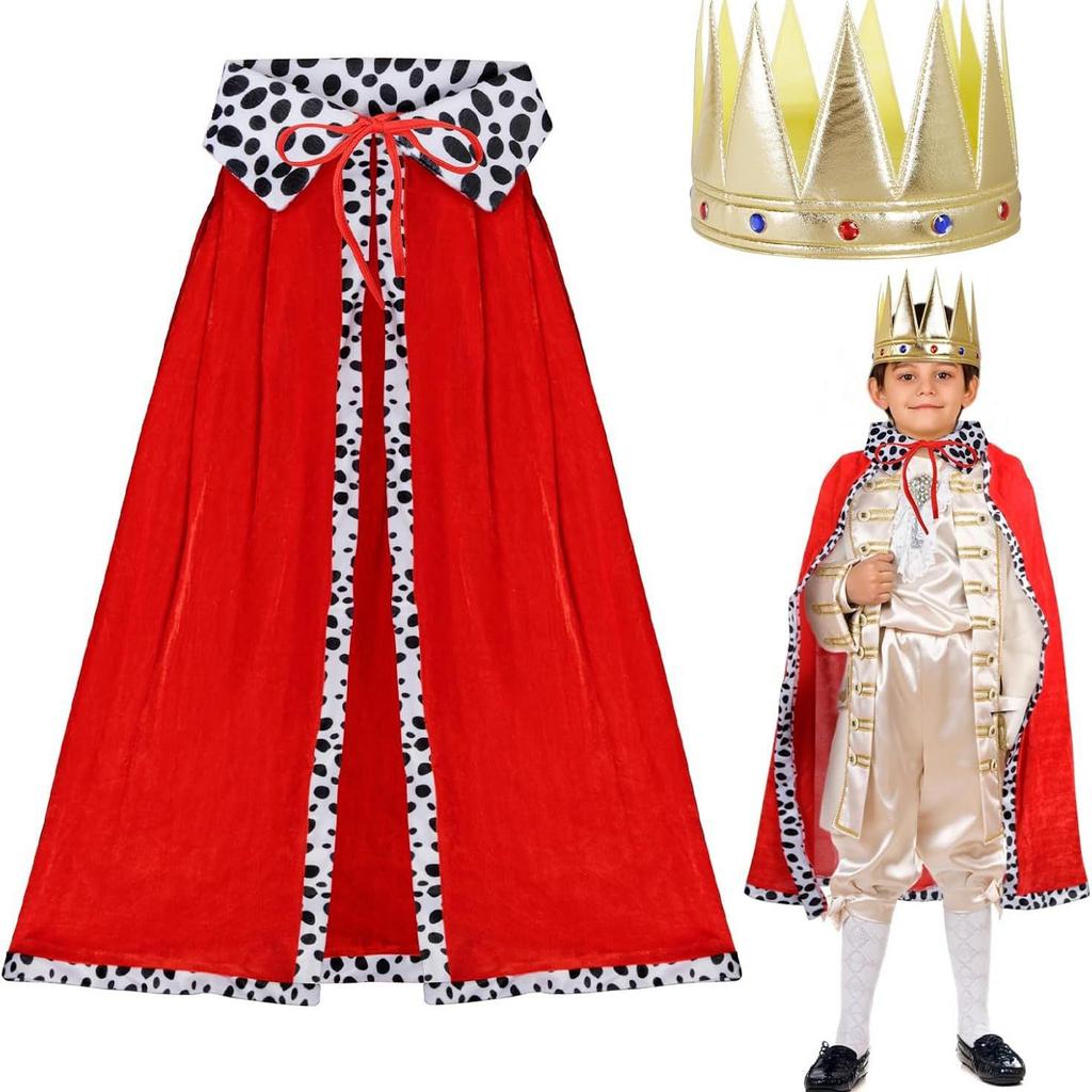 Multicolor Parent-Child Costume Cloak for Halloween, Christmas, and Parties