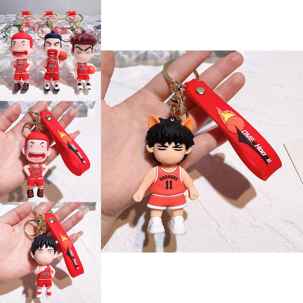Premium Slam Dunk Keychains Shoyo Characters Silicone Key Ring Anime Fan Gift