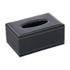 Black PU Paper Towel Box Cover, Holder for Restaurants