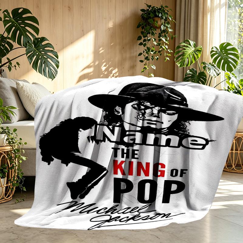 Coperta Personalizzata con Nome Michael Jackson, Arredamento Casa, Camera da Letto, Divano, Campeggio, Divano, Regali per Compleanno Natale