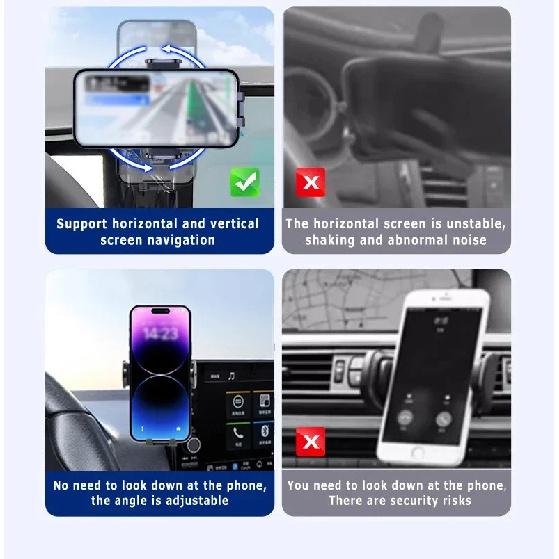 Screen Base Car Phone Holder Mount For Hyundai Tucson 2025 Central Control Dashboard Phone Holder Stand GPS Interior Accessories