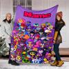 Personalized Custom Name Blanket - Brawl Stars Print Design,Blanket for Sofa,Bed,Travel,Camping - Soft and Warm, Great Gift