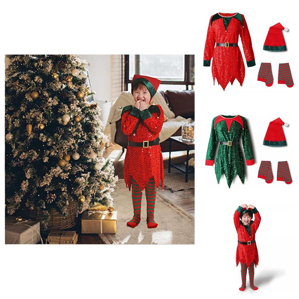 Cute Kid Christmas Elf Costume For Xmas Festive Outfits