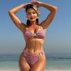 2026 Fashionable and Sexy New Striped Swimsuit Women's Two-piece Bikini Swimsuit