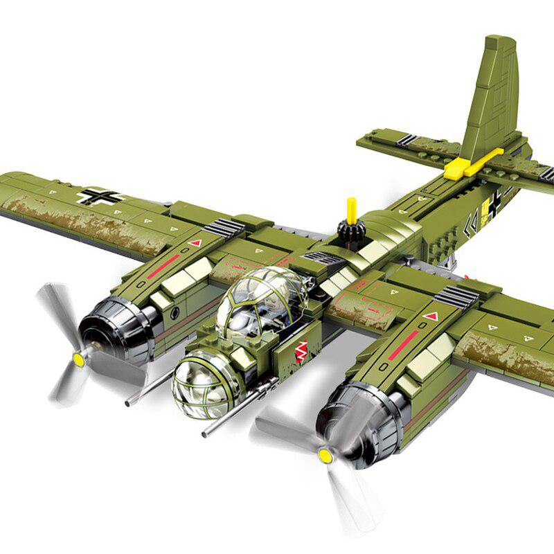559PCS Military Ju -88 Bombing Plane Building Block Ww2 Helicopter Army Weapon Soldier Model Toys NO BOX