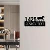 Custom Metal Wall Art Decor Home Number Sign Address Plaque Garden Gift