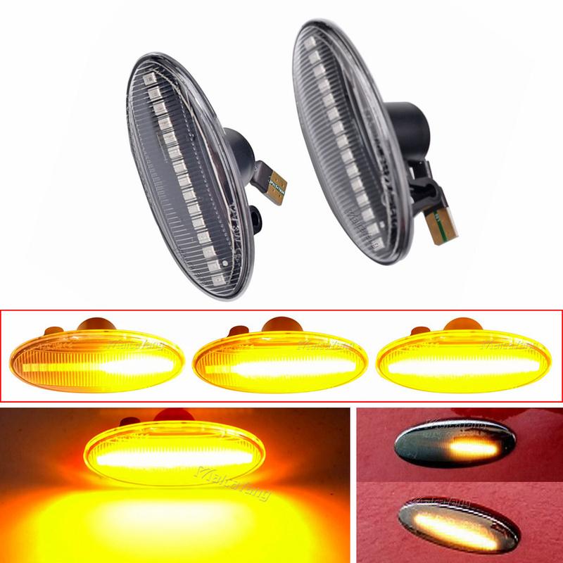 E11 Car Dynamic LED Light Turn Signal Side Marker Lights For Nissan Qashqai J10 X-trail T31 Cube Juke Leaf Micra Micra K13