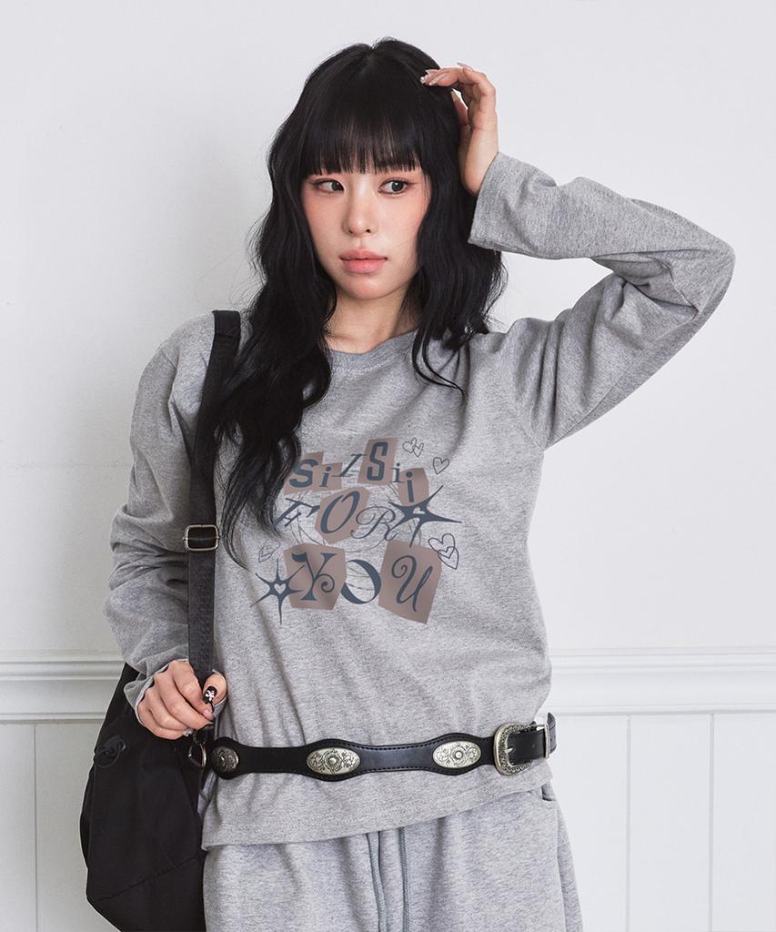 PAGESIISII Sisi For You Print Standard Fit Long Sleeve [3 Colors]