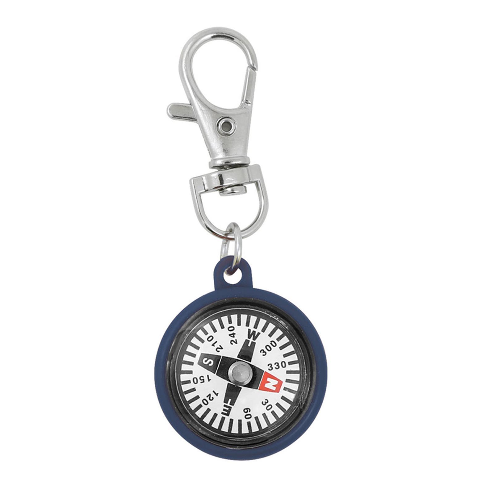 

Portable Keyring Compass With Floating Dial Accessory for Hiking Camping Outdoor Survival and Travel Adventures синий