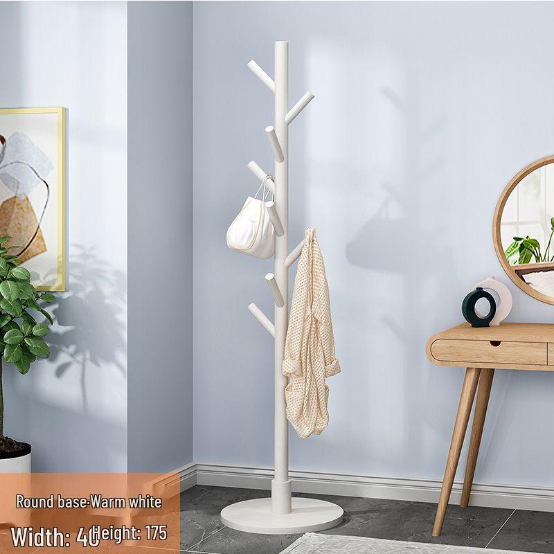 Samostatný dřevěný stojan na kabáty - Minimalistické úložné řešení do ložnice pro oblečení a tašky