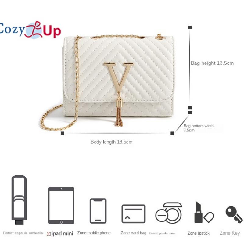 Geantă Cozy Up pentru damă, cu un singur umăr, cu decorare cu ciucuri brodate în dungi