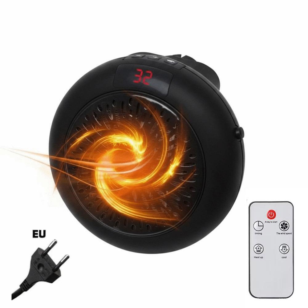 Wall Mounted Electric Heater Desktop Space Heater Remote Control Mini Heater Bathroom Use