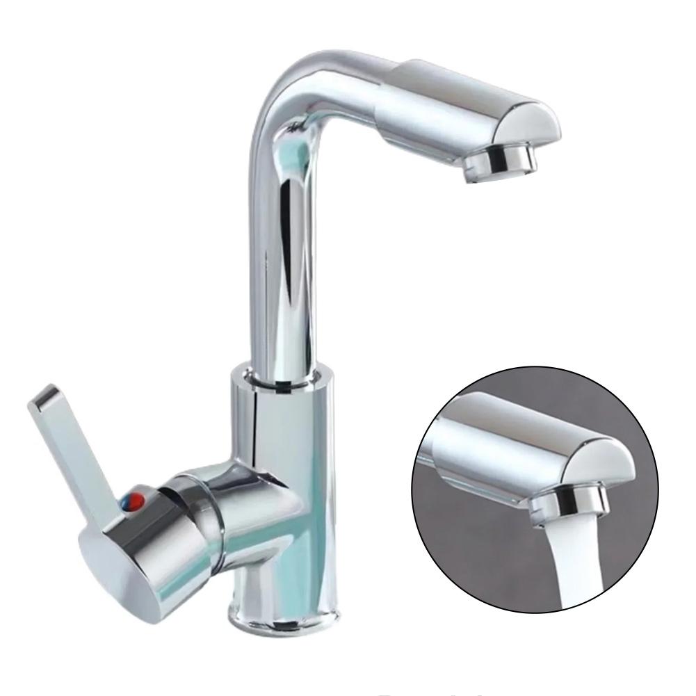 Bathroom Faucets 360° Rotate Faucet Single Handle Hot And Cold Water Mixer Tap Stainless Steel Bathroom Kitchen Sink Faucet