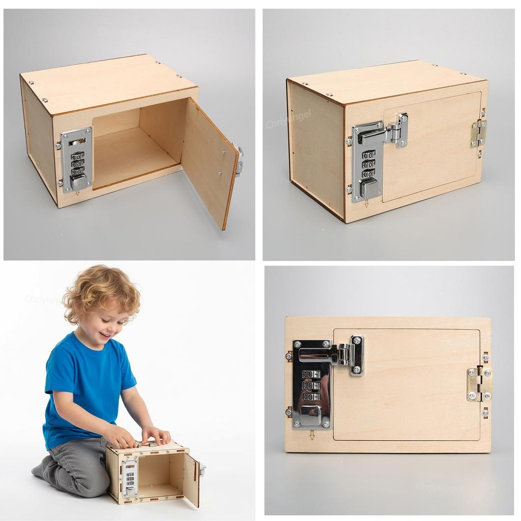 DIY Wooden Password Box for Kids Assembling Code Box Scien School Projects Experiment Kits Scien Toys STEM Educational Toys