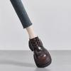 Thick-soled Heightening Muffin Big Head Small Leather Shoes Women's Spring New Niche Fashion Shoes Women