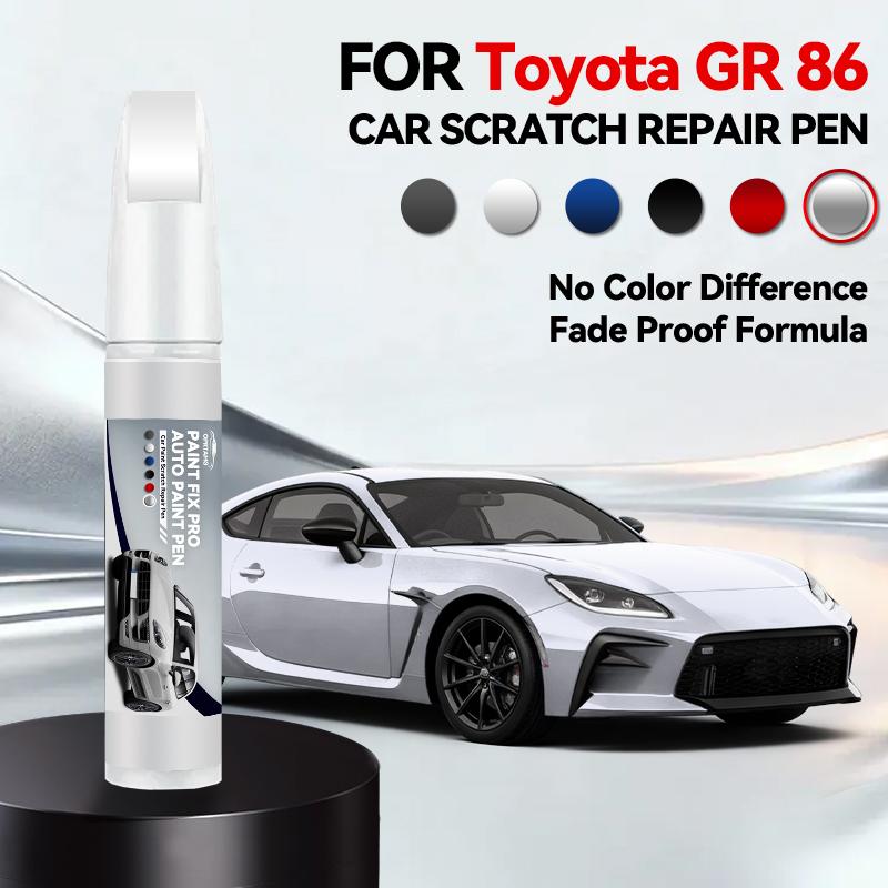 

For Toyota GR86 Car Paint Repair Pen Touch Up Scratch Remover DIY Auto Accessories Orange 4R8 Gray Quartz Black Red White 090 срібний