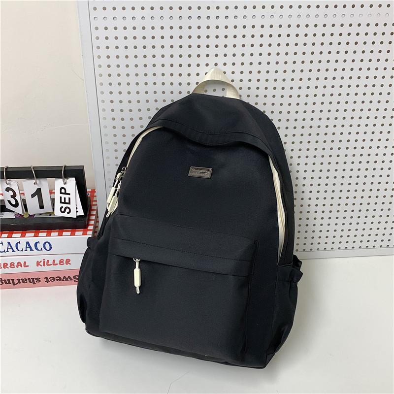 SchoolbagYZ Korean Version Ins Niche Casual Schoolbag for Women, High School Students, College Students, Water-proof Backpack, Light Travel Backpack