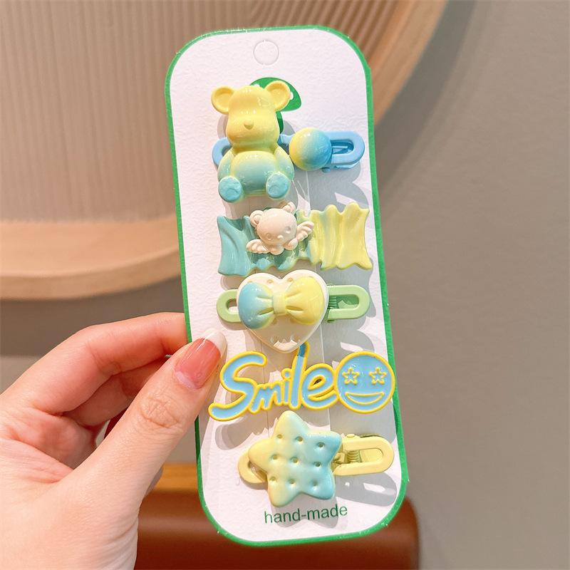 Children'S Hairpin Bag Cloth, Duck Bill Clip Cloth, Bow Root, Princess Hairpin, Cute Little Flower Girl Hair Accessories
