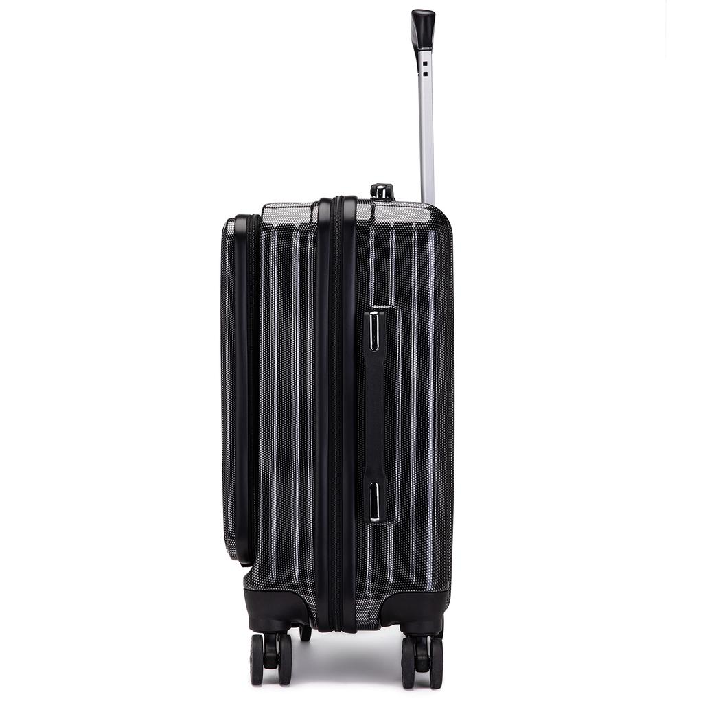 Computer Front 8 Silent YKK Business Carry Suitcase NF001 [New Face] [Kobe Liberal] Carry-on Suitcase, Compatible, Opening, Wheels, Zipper, (black