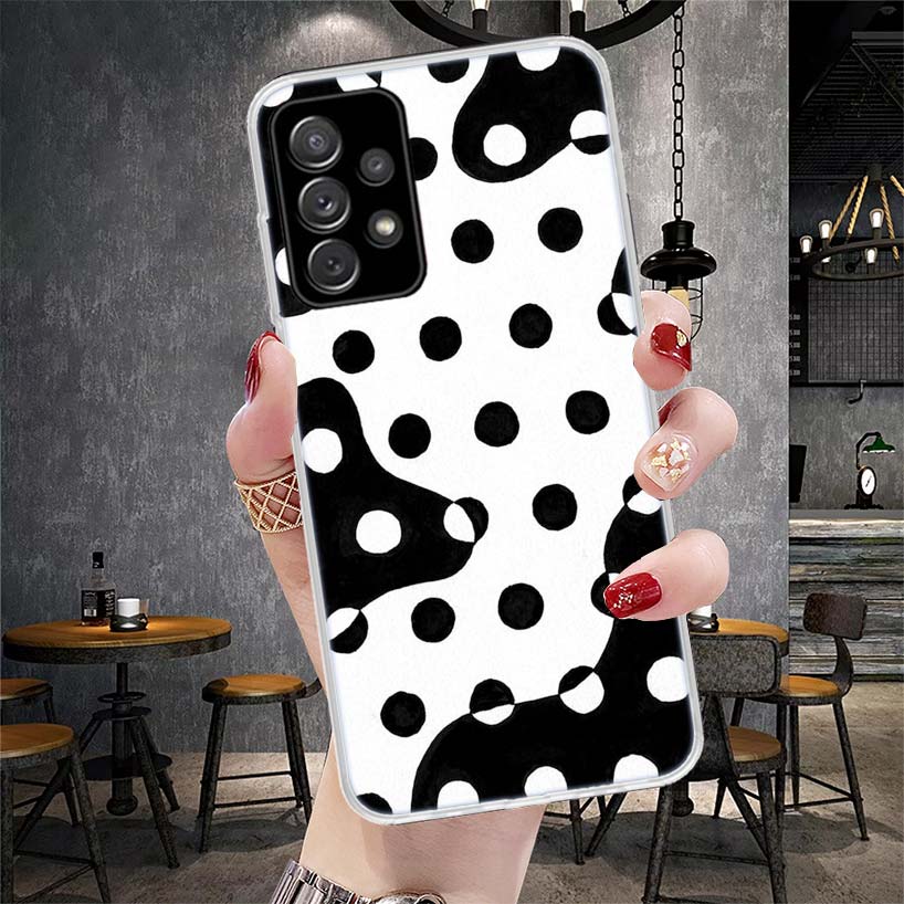 Polka Dots Art Phone Case For Samsung Galaxy A12 A22 A32 A52 A72 A02S A51 A50S A71 A70 A31 A20S Note 20 Ultra S10 A10S Galaxy A1