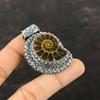 Ammonite Fossil Pendant Gemstone Pendant 925 Sterling Silver Pendant Ammonite Fossil Jewelry Vintage Pendant Handmade Pendant Gift For Women