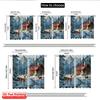 2pcs 2D flat printing Merry Christmas Party Curtains Cardinal Deer (8) Durable Polyester Without Electricity Festive Holiday