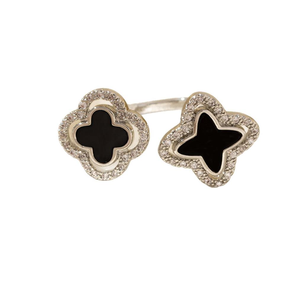 Lucky Four-leaf Clover Ring - Unique High-end Open and Adjustable Ring