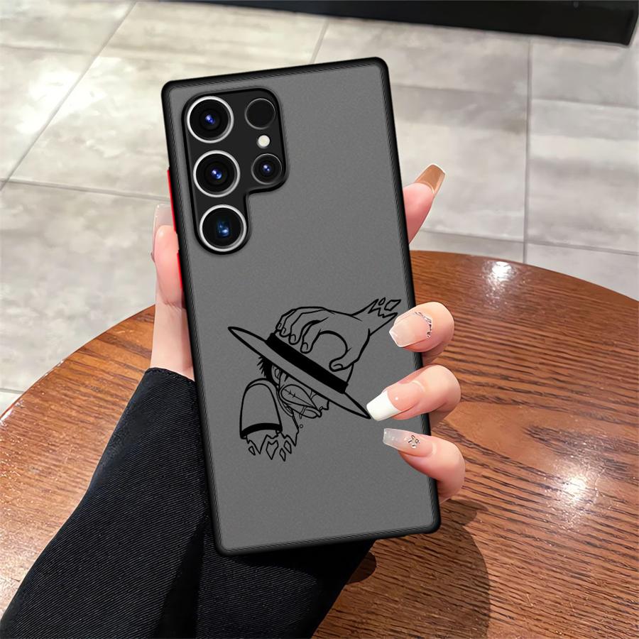 Cartoon One Piece Funda Back Phone Cover Case for Samsung Galaxy S25 Ultra Note 20 Ultra 10+ S20 FE S23 FE S24 Plus S21 S22 S26