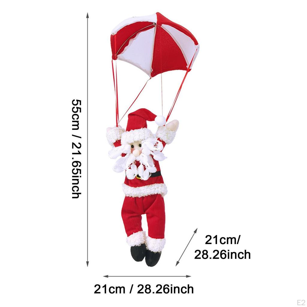Christmas Tree Pendant Parachute Santa Claus Decor Crafting Home Decoration Xmas Ornament for