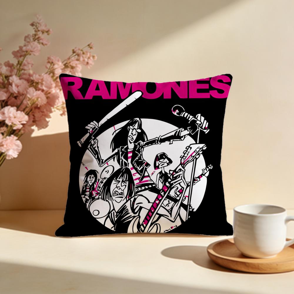 Fashion RRamonesew Cushion Cover Stylish Washable Pillow Cover Ideal for Couch Bedroom Car Decoration