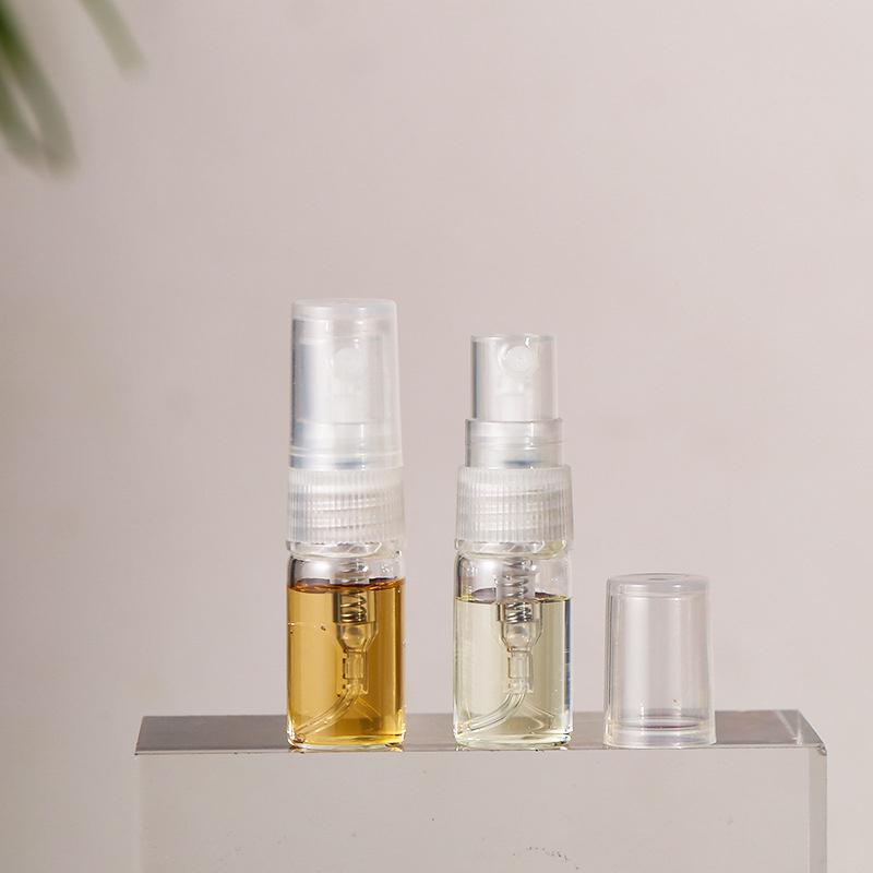 10/50 STÜCK 2ML Schwarz Klar Reise Nachfüllbare Flasche Glas Parfümflasche Sprühflasche Sprühpumpe Flasche Reagenzglas