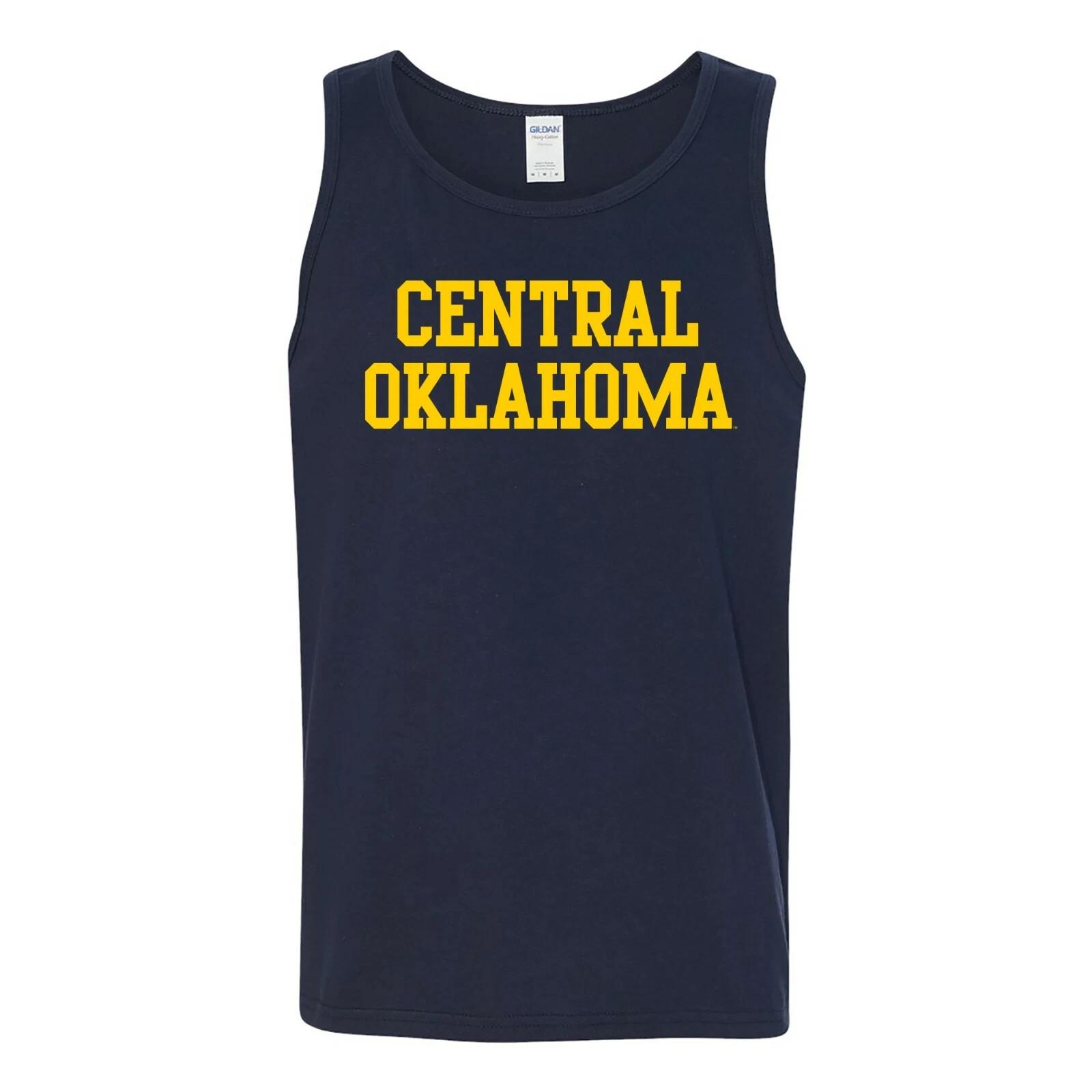 Central Oklahoma Bronchos Basic Block Tank Top - Navy 2XL
