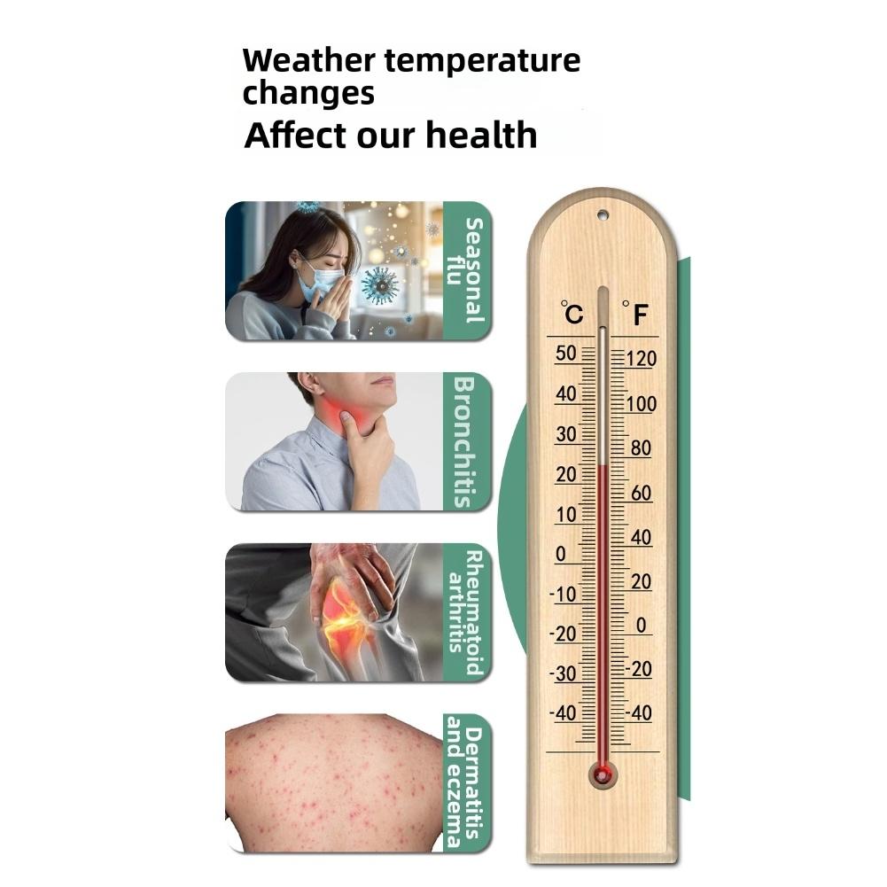 Umweltfreundliches Material Holzthermometer Wandthermometer