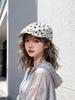 Women Thin Cotton Newsboy Cap Korean Vintage Polka Dot Design Sun Visor Hat Large Size Face Flattering Beret Spring Summer