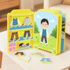 Educational Puzzle Dress Up Book For Children With Magnetic Stickers And Quiet Play