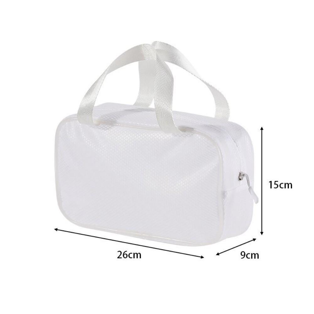 New Large Capacity Mesh Makeup Bag Handheld Transparent Cosmetic Bag Waterproof Zipper Storage Pouch Travel
