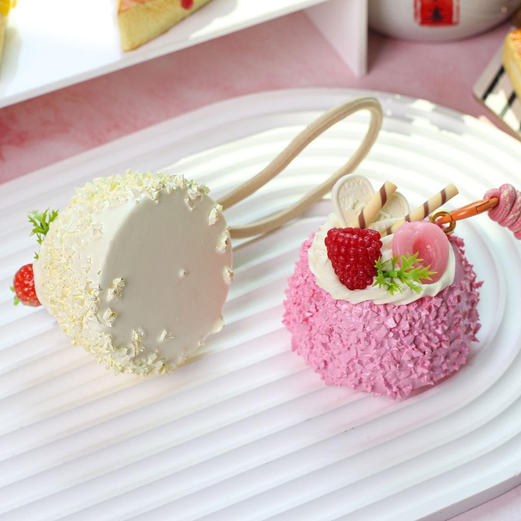 1 Realistic Chocolate Cheeseburgercake Pendant Decoration, Bag Pendant, Car Interior Decoration