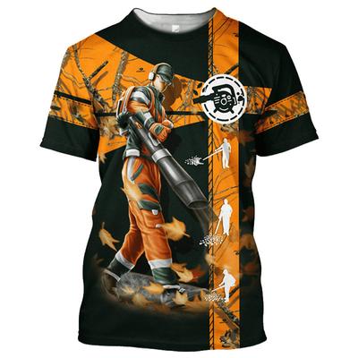 3D Printed Gardener Uniform Summer Men's T-shirt O-neck Outdoor Quick-drying Short-sleeved T-Shirts