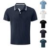 Herren Mesh-Strick Kurzarm Poloshirt Klassischer Kragen Leicht Atmungsaktiv Sommer Oberteil für Freizeit und Büro