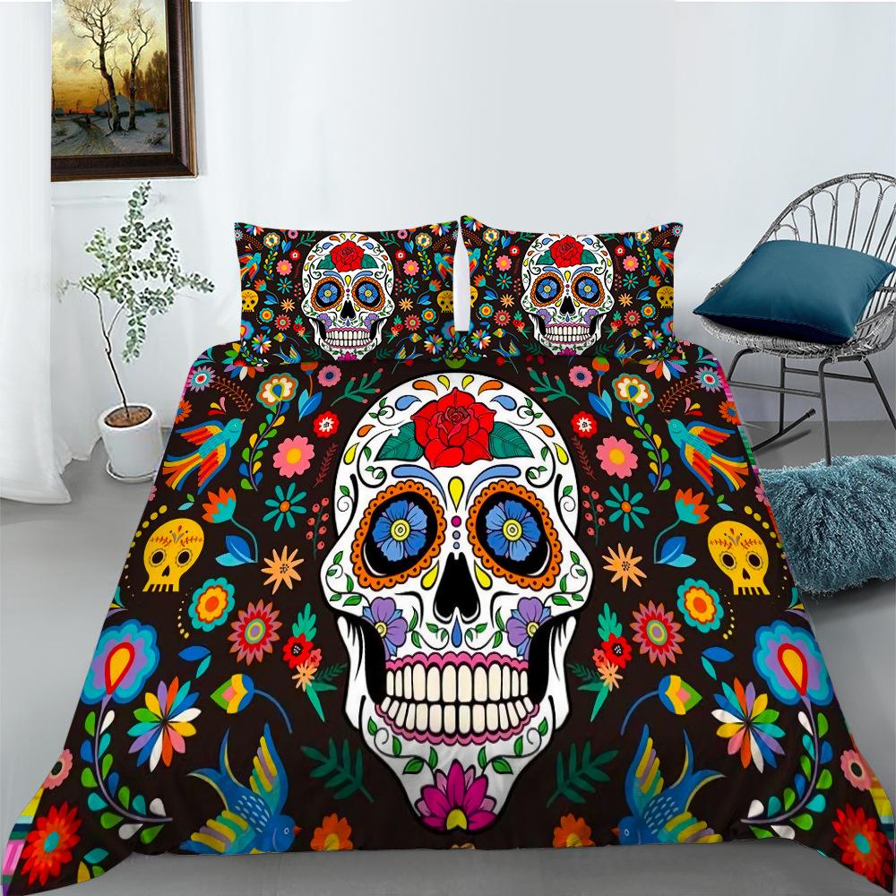 Quilt Cover Pillowcase Two or Three-piece Set Hip-hop Series 3D Digital Printing Polyester