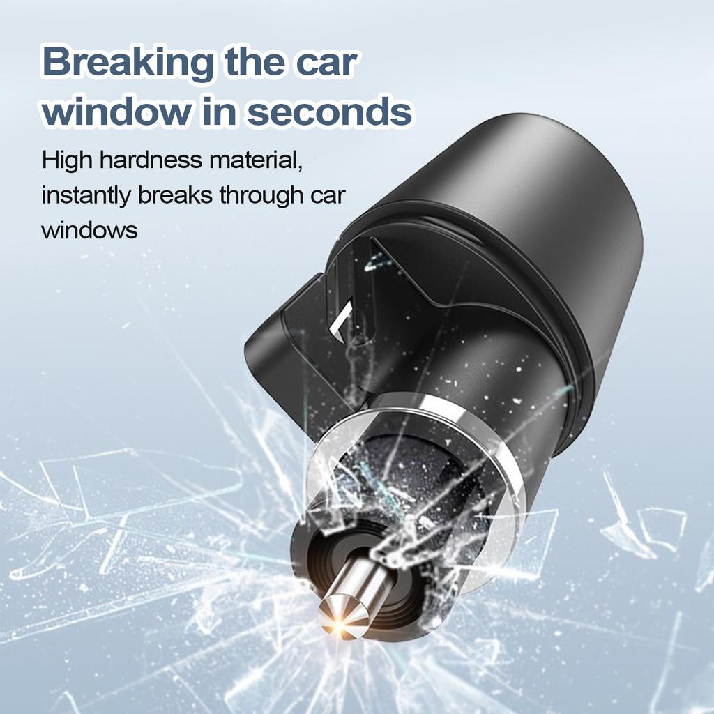 Car Safety Hammer Glass Breaker 2-in-1 Portable Car Hammer Seatbelt Cutter Ergonomic Automotive Escape Supplies for Vehicle Auto