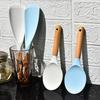 1PC Vertical Wooden Handle Silicone Kitchen Utensils Non Stick Pots Cooking Shovels Spoons Kitchen Utensils